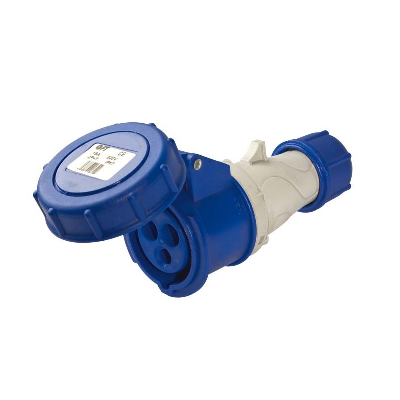 Debrico, magasin de matériaux de construction sur Bruxelles, FICHE FEMELLE IP67 220V 3P+T 16A INDUSTRIELLE EC,