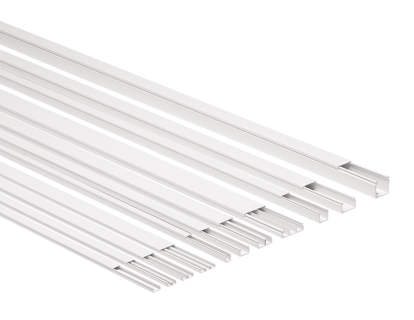 RAL9001 25X25 1 COMPARTMENT PVC CHUTE 2M