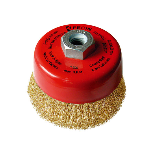 BROSSE F-24 Ø60/M14/0,30 / ACIER LAITONNE, BLISTER PACK, Debrico, magasin de matériaux de construction sur Bruxelles