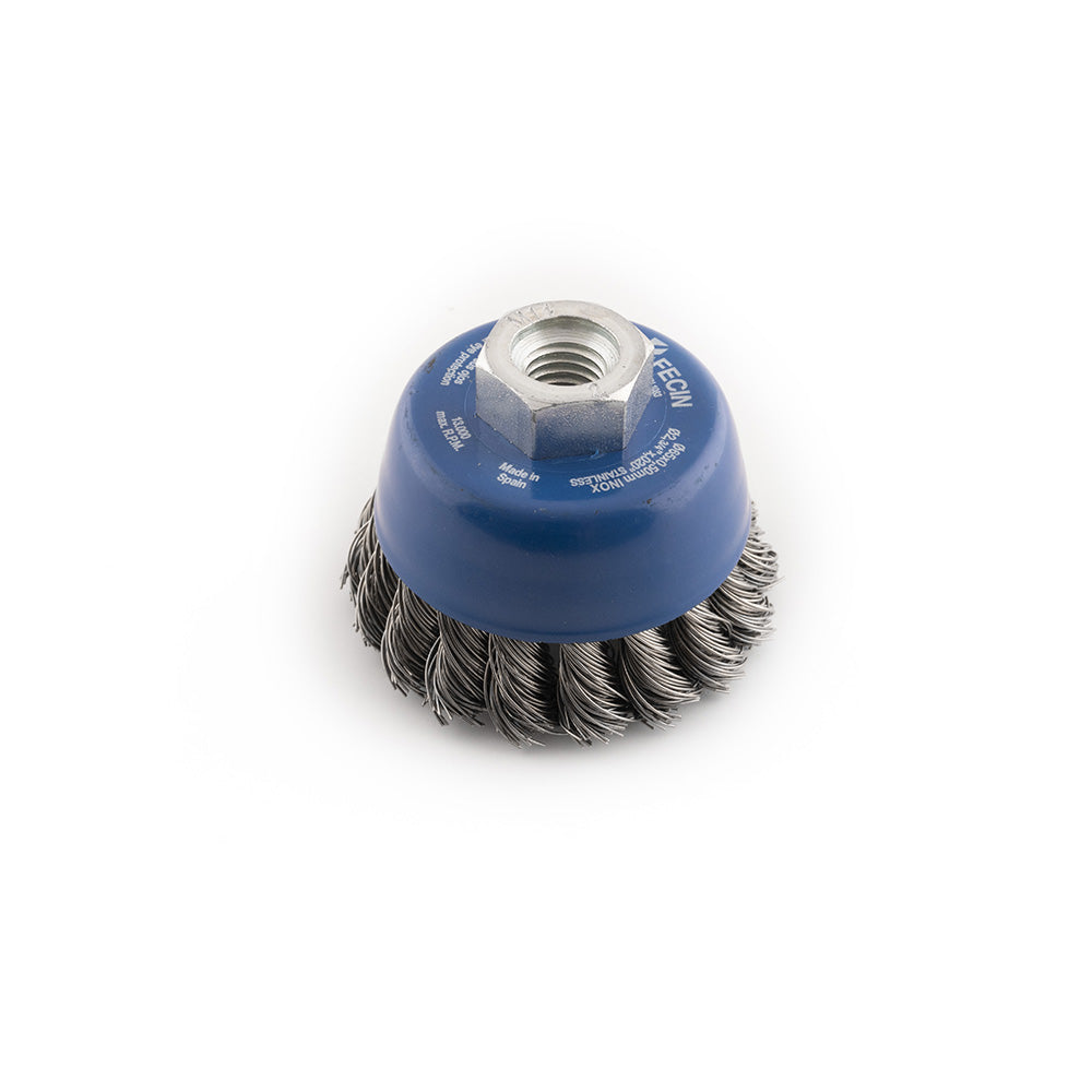 BROSSE INOX TORSADE F-25 Ø 65/M14/0,50 / BLISTER PACK, Debrico, magasin de matériaux de construction sur Bruxelles