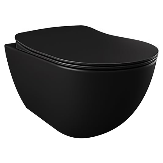 CREAVIT WC SUSPENDU DESIGN NOIR MAT AVEC INOX HYGIÈNE, Debrico, magasin de matériaux de construction sur Bruxelles