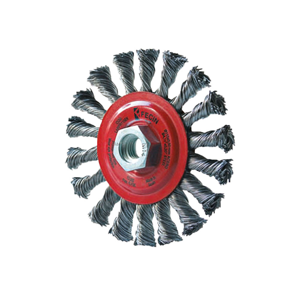 Debrico, magasin de matériaux de construction sur Bruxelles, BROSSE RONDE FIL TORSADE PR Ø115/M14/0,50 / BLISTER PACK,