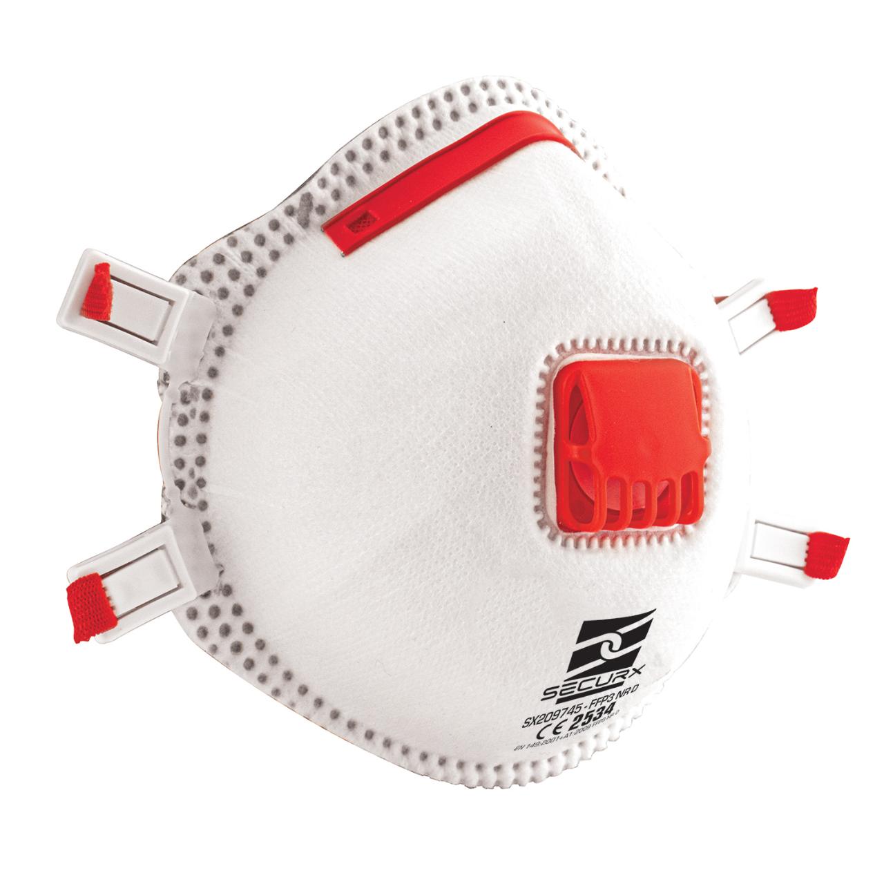 MASQUE FFP3 NR-D SECURX 5PC/PQ, Debrico, magasin de matériaux de construction sur bruxelles