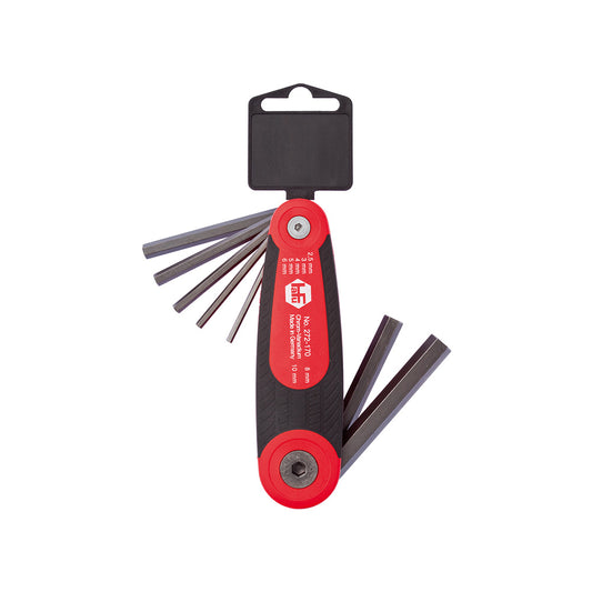 Debrico, magasin de matériaux de construction sur Bruxelles, CLES SIX-PANS MALES "FOLDEX" DUO - SUPPORT 2K PLIABLE - INBUS - 7 PCS - 2,5>10 (EX BG 031177),