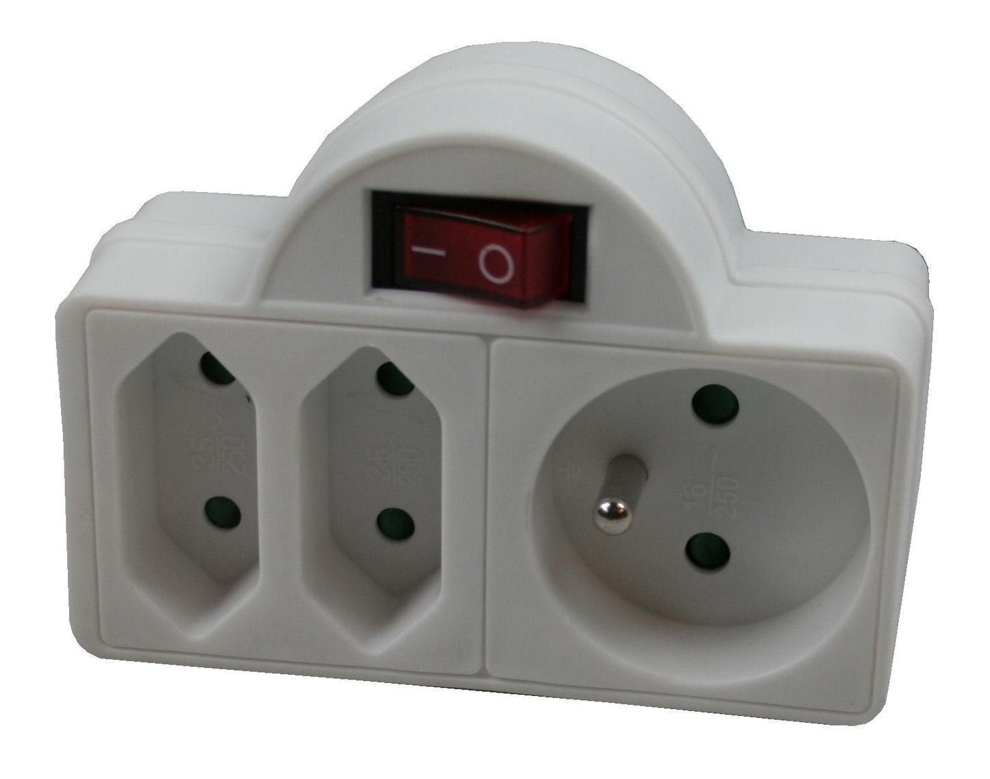 PRISE DOMINO TRIO + INTERRUPTEUR, Debrico, magasin de matériaux de construction sur Bruxelles