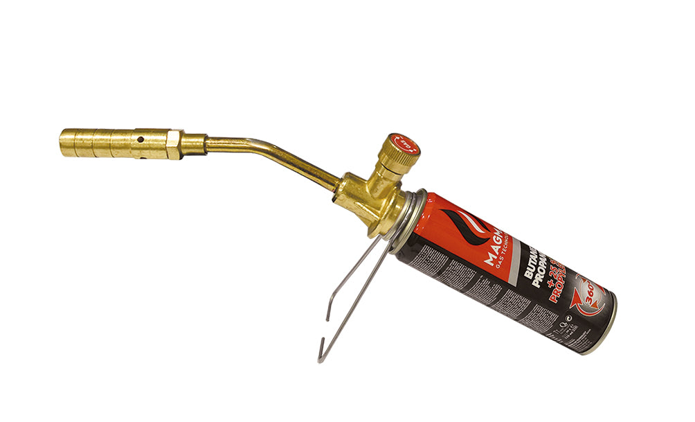 Debrico, magasin de matériaux de construction sur Bruxelles, LANCE A BRASER TURBO 360° AVEC CARTOUCHE DE GAZ "TURBOGAZ" + PIED,