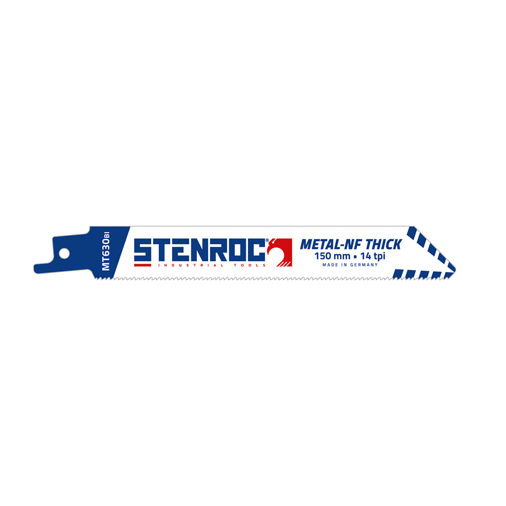 LAME RECIPRO METAL/INOX/NF 2-8MM (5PCS) - MT630BI, 150 x 19 x 0,9 MM x 14 TPI , Debrico, magasin de matériaux de construction sur Bruxelles