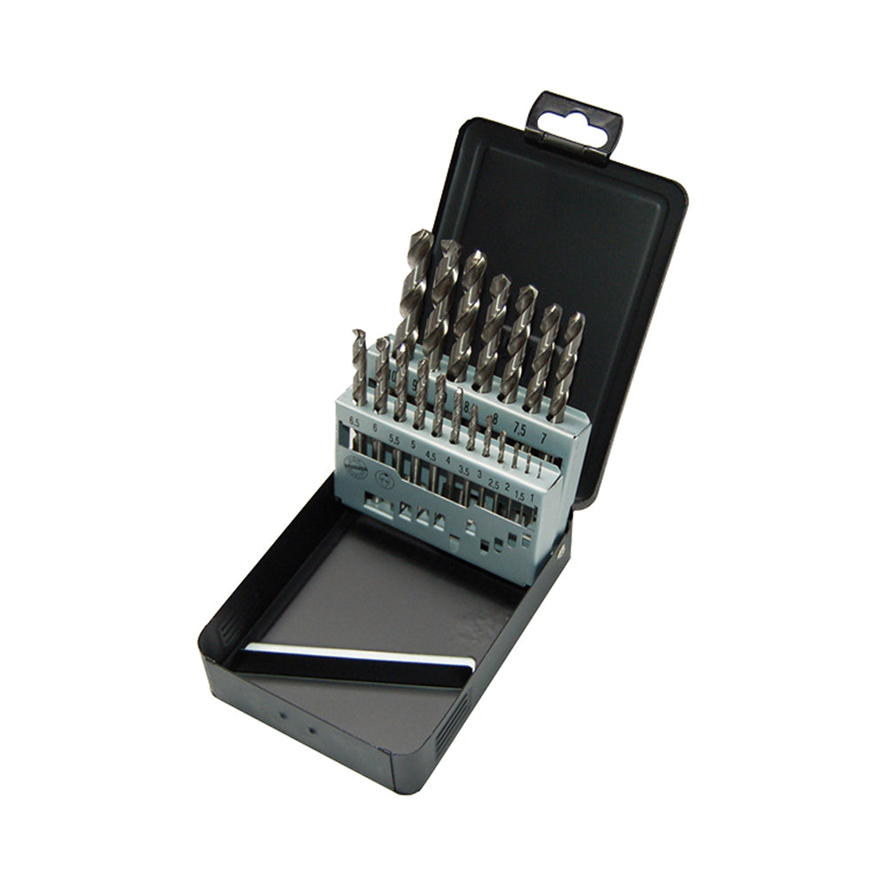 Debrico, magasin de matériaux de construction sur Bruxelles,HSS DIN 338 - 19 PCS. 10X0,5 SET METALBOX (EX LA KA013190),