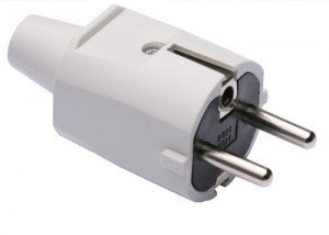 16A WHITE RUBBER MALE PLUG