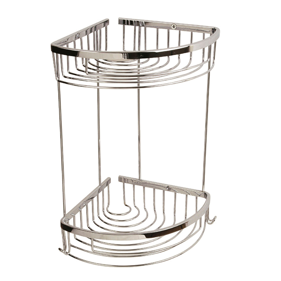 ÉTAGÈRE DE DOUCHE CHROME DOUBLE 18 x 18 CM