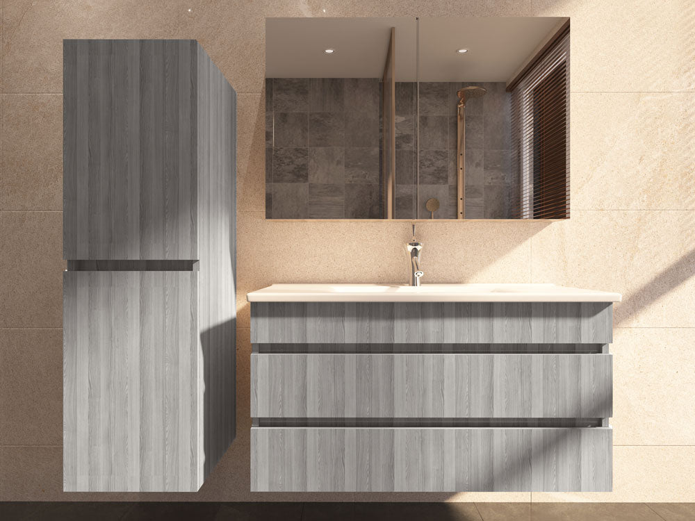 MEUBLE SALLE DE BAIN EVORA RUSTIQUE - GRIS - 100 cm, Debrico, magasin de matériaux de construction sur Bruxelles