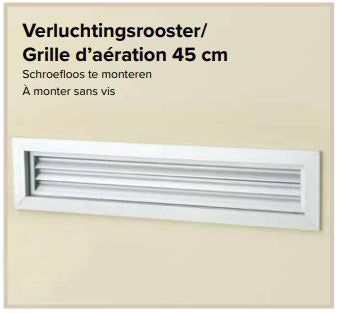 THYS GRILLE AERATION 45CM SANS VIS