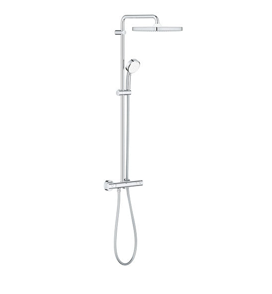 Grohe, set de douche Tempesta avec mitigeur carré Syst.250, Debrico, Magasin de matériaux de construction à Bruxelles