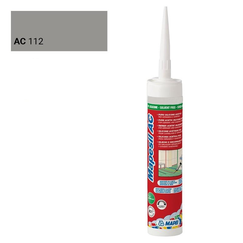MAPEI SILICONE 112 GRIS MOYEN 310 ml, Debrico, magasin de matériaux de construction sur Bruxelles