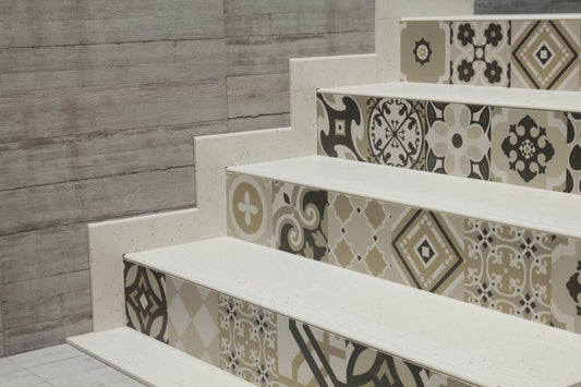 CARRELAGE SERASTEP MILANO BEIGE MARCHE ESCALIER