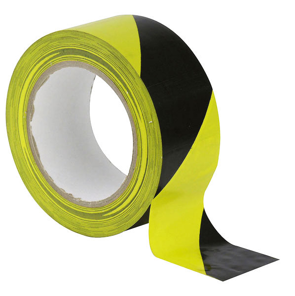 Tape adhésif jaune-noir - 50 mm x 33 mètres