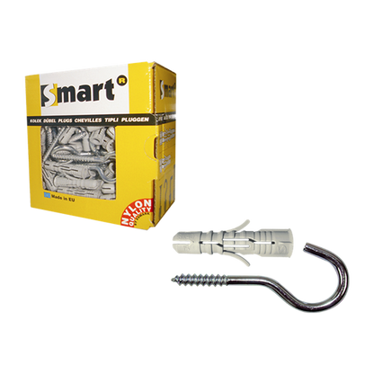 CHEV. SMART NYLON GRIS +CROCHET 4X35 NZN, Debrico, magasin de matériaux de construction sur Bruxelles