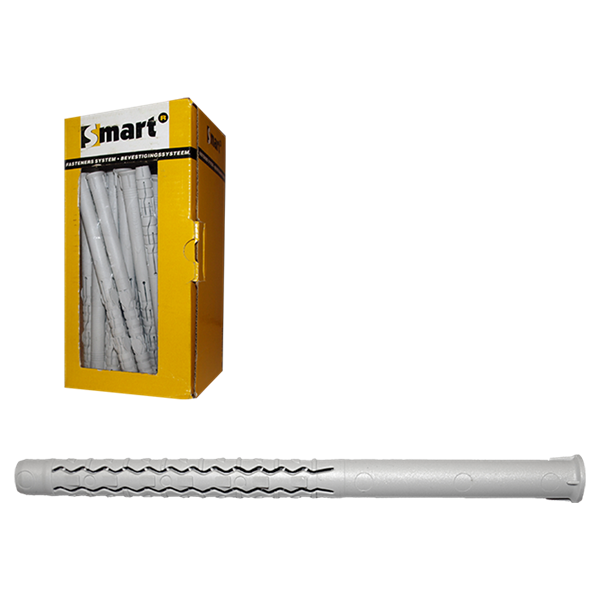 Chev.nylon zone expansible longue Ø8x100 25 pcs, Debrico, magasin de matériaux de construction sur Bruxelles