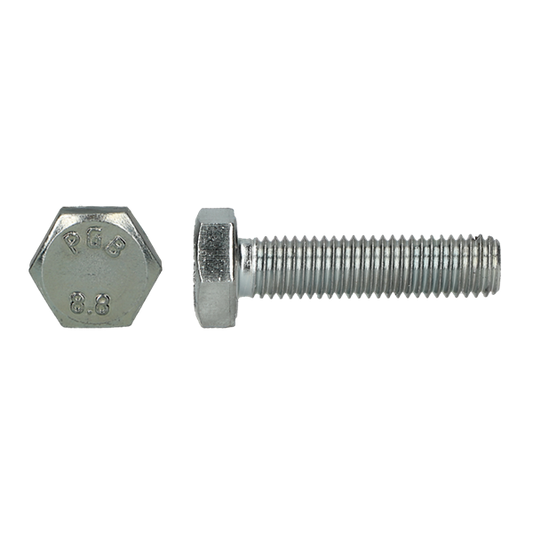 Vis tête hex 8.8 D933/934 M8x80 Zn 7 pcs,debrico, magasin de matériaux de construction sur Bruxelles