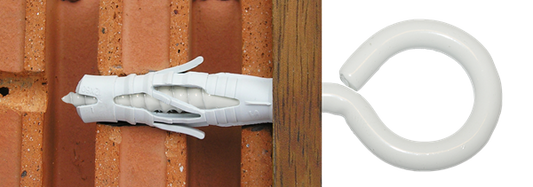 SMART chev.+piton fermé 8x40 N/blanc 4pcs, Debrico, magasin de matériaux de construction sur Bruxelles
