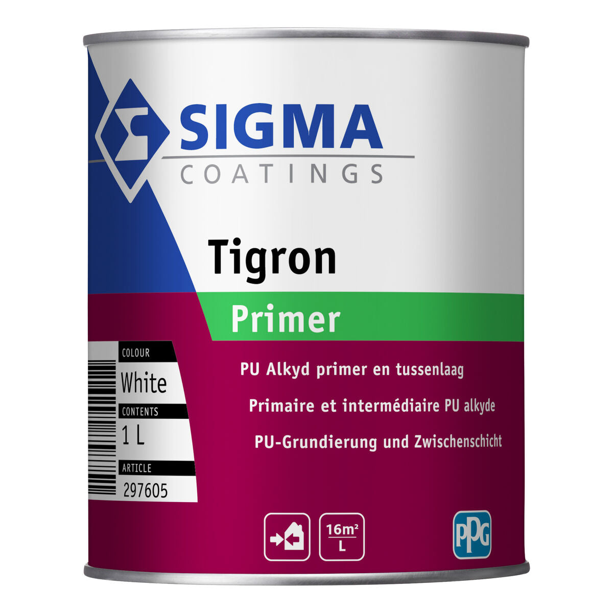 SIGMA TIGRON PRIMER BLANC 1L, Debrico magasin de matériaux de construction sur Bruxelles