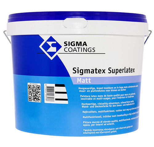 Sigmatex Superlatex Mat base LN, peinture, Sigma Coating, Debrico magasin de matériaux de construction sur Bruxelles et Laeken