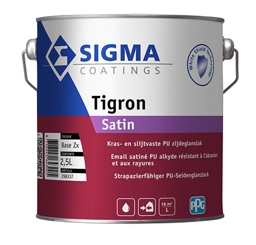 Debrico magasin de matériaux de construction à Bruxelles, SIGMA TIGRON SATIN BASE ZX 2,5L