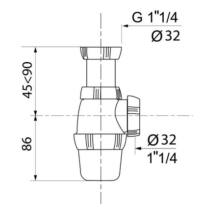 SP3158 ADJUSTABLE SINK SIPHON NF 