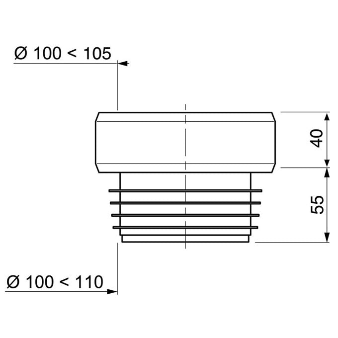 RA372 SORTIE DE CUVETTE DROITE D110,Debrico, magasin de matériaux de construction sur Bruxelles, 