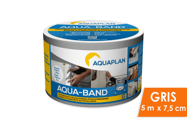 Bande d'étanchéité autocollante Aqua-Band gris 5mx7,5cm