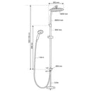 MILANO SWITCH SHOWER COLUMN WITH BRASS DIVERTER Ø32 mm 