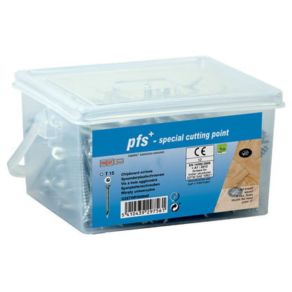 Vis agglo pfs Tx Ø6x100 Zn dans seau 85 pcs, Debrico, magasin de matériaux de construction sur Bruxelles