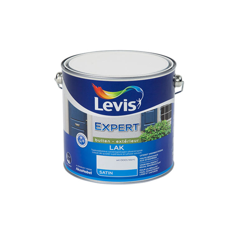 Levis peinture expert exterieur satin blanche, Debrico magasin de matériaux de construction sur Bruxelles et Laeken