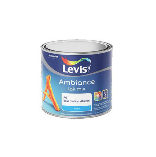 BASE M LEVIS MIX AMBIANCE LAK SATIN 0.5L, DEBRICO magasin de matériaux de construction sur Bruxelles