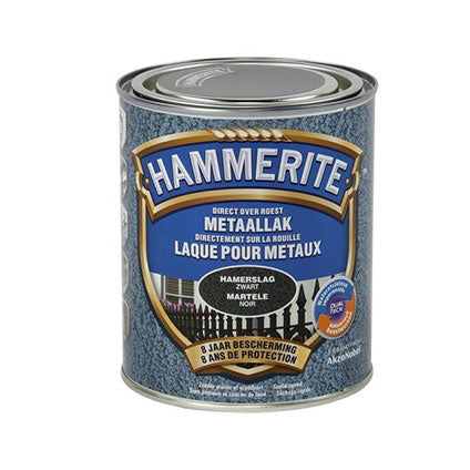 HAMMERITE LAQUE MARTELEE 0.25L NOIR, Debrico, magasin de matériaux de construction à Bruxelles