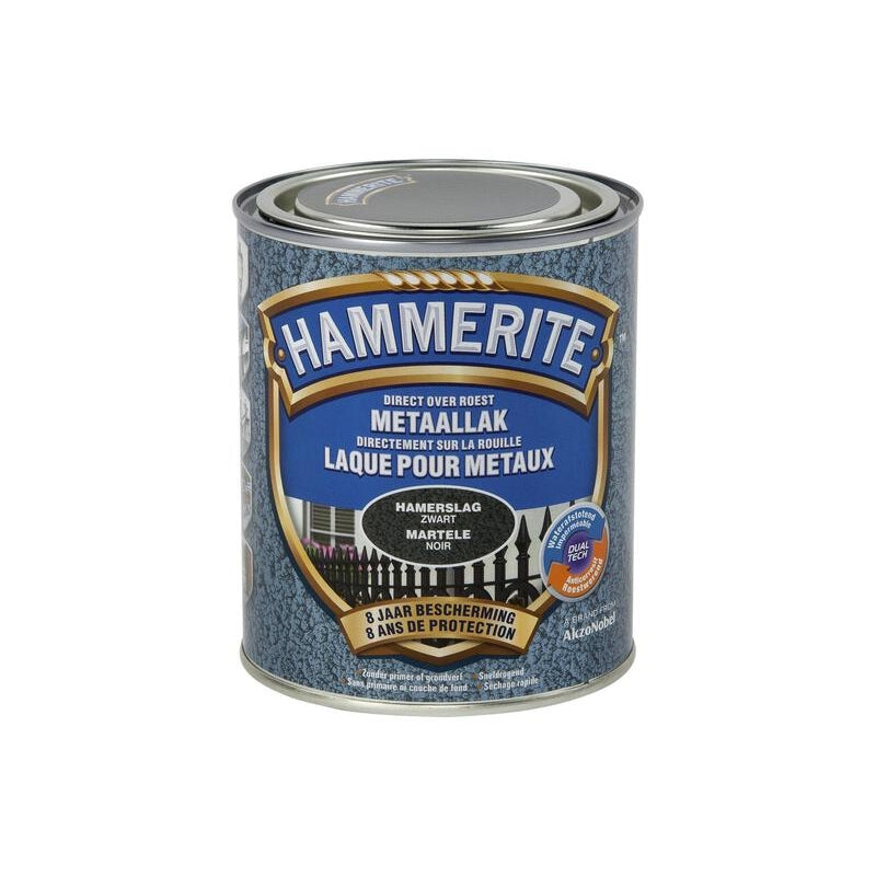 HAMMERITE LAQUE MARTELEE 0.75L NOIR, Debrico, magasin de matériaux de construction à Bruxelles