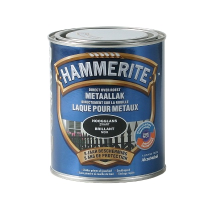 HAMMERITE LAQUE BRILLANTE 0.75L NOIR, Debrico, magasin de matériaux de construction à Bruxelles