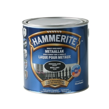 HAMMERITE LAQUE BRILLANTE 2.5L NOIR, Debrico, magasin de matériaux de construction à Bruxelles