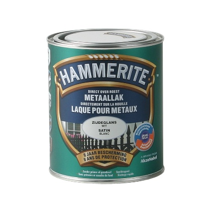 HAMMERITE LAQUE SATINEE 0.75L BLANC, Debrico, magasin de matériaux de construction à Bruxelles