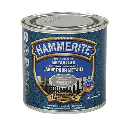 Debrico magasin de matériaux de construction sur Bruxelles, HAMMERITE LAQUE STRUC.MAT 0.25L GRIS MET, 
