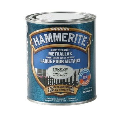 HAMMERITE LAQUE MAT STRUCTURE BLANC 0.75L, Debrico, magasin de matériaux de construction sur Bruxelles