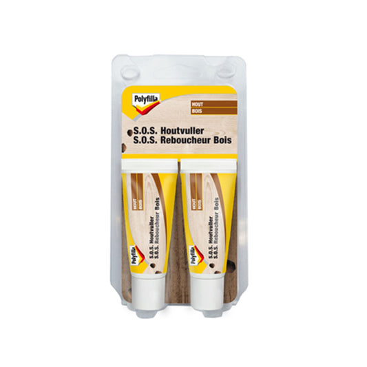 POLYFILLA SOS REBOUCHEUR BOIS 2 x 20 ml, Debrico, magasin de matériaux de construction sur Bruxelles