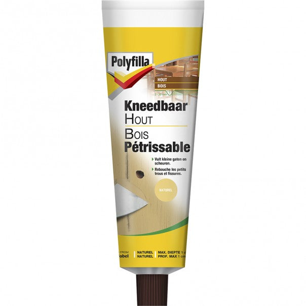 POLYFILLA BOIS PETRISSABLE 75GR NATUREL, Debrico, magasin de matériaux de construction sur Bruxelles