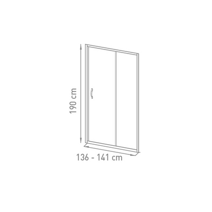 PORTE COULISSANTE 1400 x 1900 mm / 6 mm d'épaisseur VMG BELO , Debrico, magasin de matériaux de construction sur Bruxelles