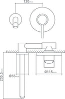 ROBINET ENCASTRABLE POUR LAVABO - COCOON