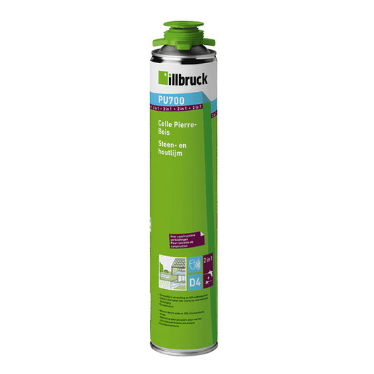 Debrico, magasin de matériaux de construction sur Bruxelles,  COLLE PIERRE-BOIS 880 ml ILLBRUCK PU700, 
