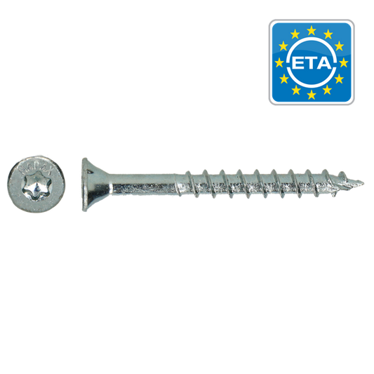 Vis à bois univ HAPAX TF-T20 Ø4,0x16 Zn 200 pcs, Debrico, magasin de matériaux de construction à Bruxelles