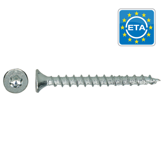 Vis à bois univ HAPAX TF-T20  Ø4,0x35 Zn -  longueur filetage (lt): 23 - 200 pcs