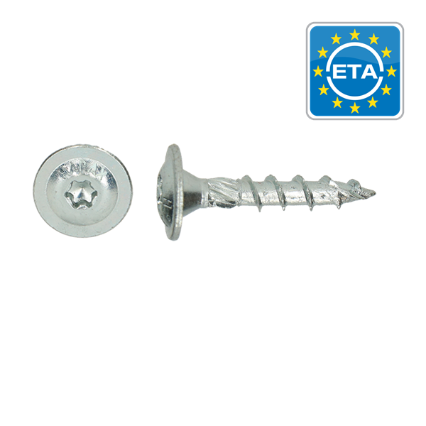 Vis constr bois HAPAX TD-T Ø6x30 Zn 100 pcs, Debrico, magasin de matériaux de construction à Bruxelles