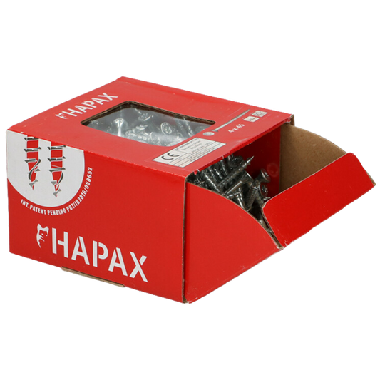 Debrico, magasin de matériaux de construction sur Bruxelles, Vis constr bois HAPAX TD-T Ø8x100 Zn 50 pcs,